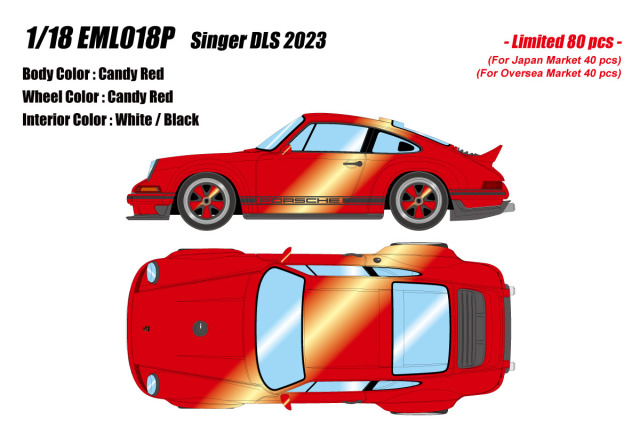 ** 予約商品 ** EIDOLON EML018P 1/18 Singer DLS 2023 Candy Red Limited 80pcs