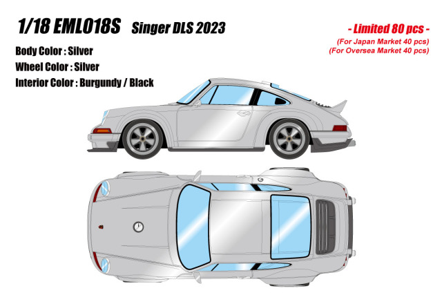 ** 予約商品 ** EIDOLON EML018S 1/18 Singer DLS 2023 Silver Limited 80pcs
