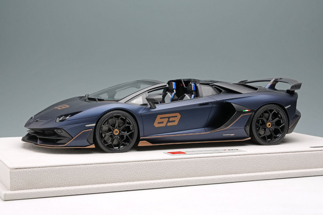EIDOLON EML030J 1/18 Lamborghini Aventador SVJ 63 Roadster 2019 Blue Emera Limited 63pcs