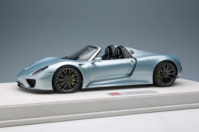 ** 予約商品 ** EIDOLON EML045F 1/18 Porsche 918 Spyder 2011 Liquid Metal Chrome Blue Limited 120pcs