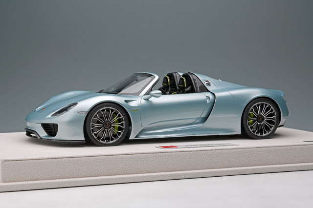 EIDOLON EML045F 1/18 Porsche 918 Spyder 2011 Liquid Metal Chrome Blue Limited 120pcs