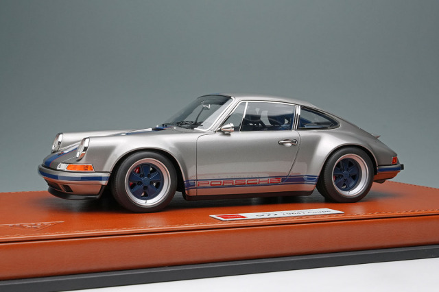 【お取り寄せ商品】 EIDOLON EML090F 1/18 Singer 911(964) Coupe Titanium Silver / Navy Stripe Limited 100pcs