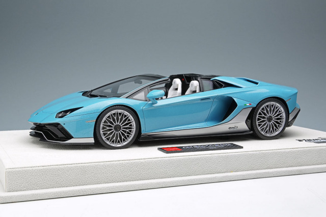 EIDOLON EML093 1/18 Lamborghini Aventador LP780-4 Ultimae Roadster Toributo Miura Roadster 2022 Azzurro Flake  Limited 100pcs