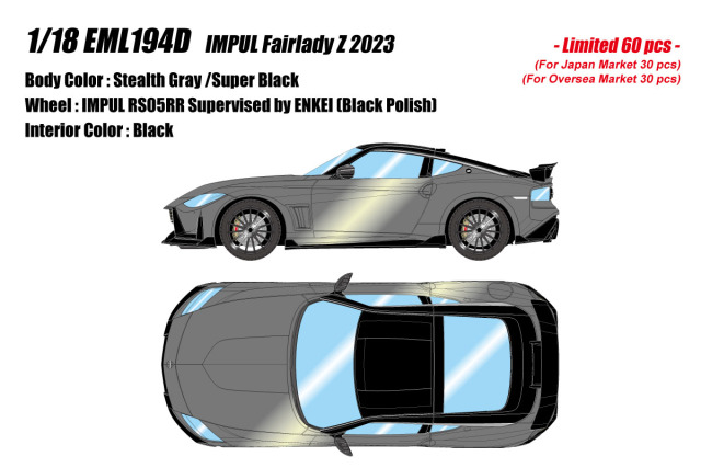 ** 予約商品 ** EIDOLON EML194D 1/18 IMPUL Fairlady Z 2023 Stealth Gray / Super Black Limited 60pcs