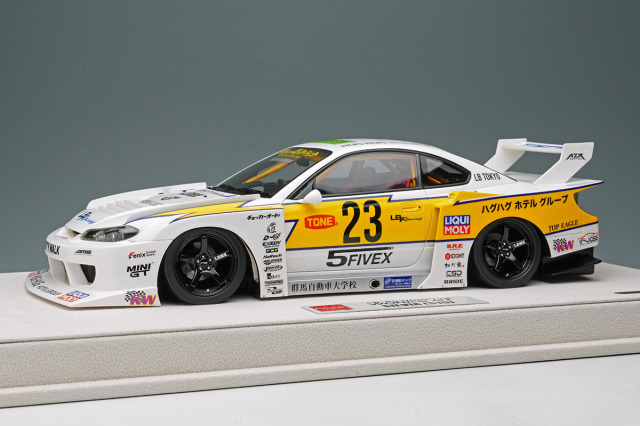 EIDOLON EML200 1/18 LB-Super Silhouette S15 Silvia White / Yellow Limited 150pcs