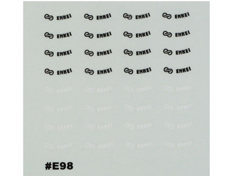 F1 Specialties E98 1/20 ENKEI Wheel Rim Decal Black/White 【メール便可】