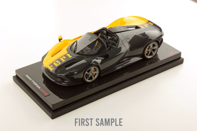** 予約商品 ** MR collection FE036SE6 1/18 Ferrari Daytona SP3 Giallo Modena / Shiny Carbon limited 99pcs