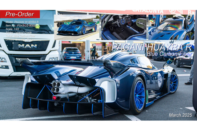 ** 予約商品 ** FIGART MODEL FG43-LG-0001N 1/43 Pagani Huaira R Blue Carbon Fiber #42 Limited 60pcs