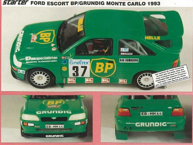 STARTER FOR_z Ford Escort BP/GRUNDIG Monte Carlo 1993