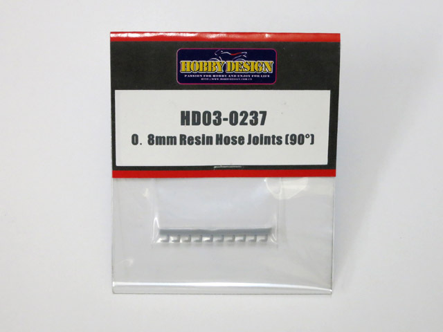 Hobby Design HD03_0237 0.8mm Resin Hose Joints (90°）