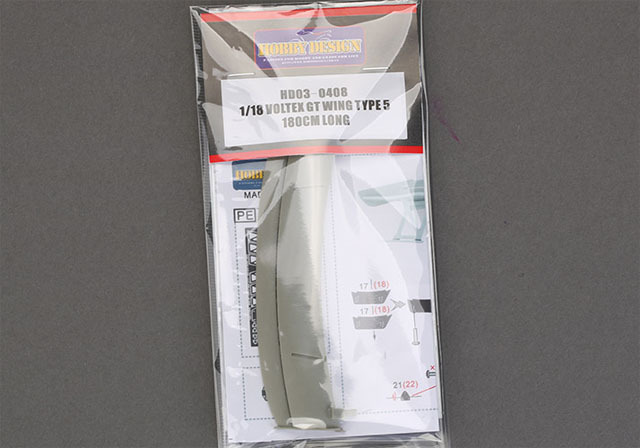 Hobby Design HD03_0408 1/18 Voltex GT Wing Type 5 180cm Long  (Resin+PE+Metal parts)