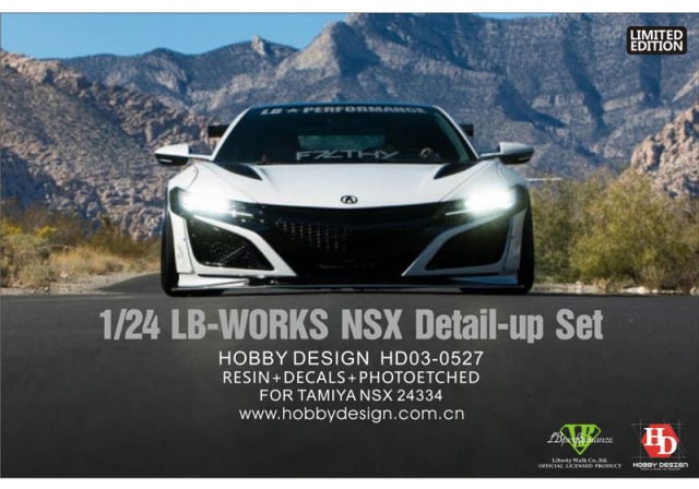 Hobby Design HD03_0527 1/24 LB-Works Honda NSX Wide Body Kit For Tamiya