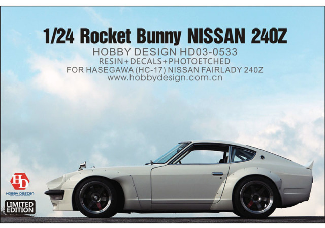 Hobby Design HD03_0533 1/24 RB Nissan 240Z Wide Body Kit For Hasegawa