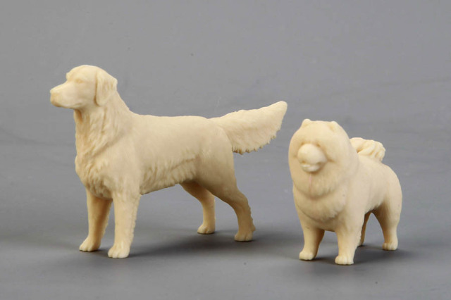 Hobby Design HD03_0570 1/24 Adorable Pet (Golden Retriever&Chow Chow)