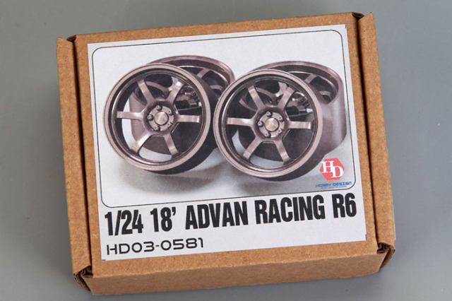Hobby Design HD03_0581 1/24 18' Advan Racing R6 Wheels