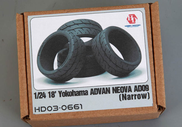 Hobby Design HD03_0661 1/24 18' Yokohama Advan Neova AD09 Tires (Narrow)