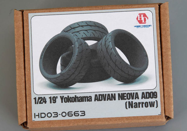 Hobby Design HD03_0663 1/24 19' Yokohama Advan Neova AD09 Tires (Narrow)