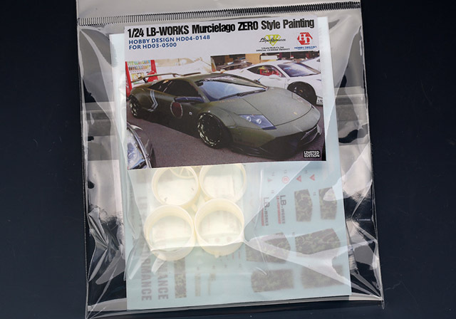 Hobby Design HD04_0148 1/24 LB Works Murcielago Zero Style Painting for HD03-0500
