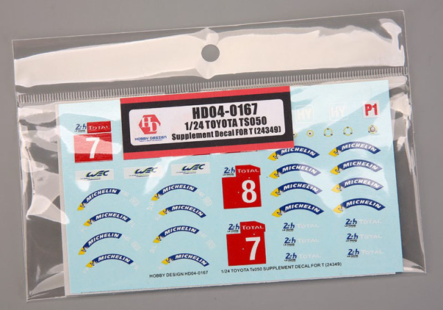 Hobby Design HD04_0167 1/24 Toyota TS050 Supplement Decal  for tamiya 【メール便可】