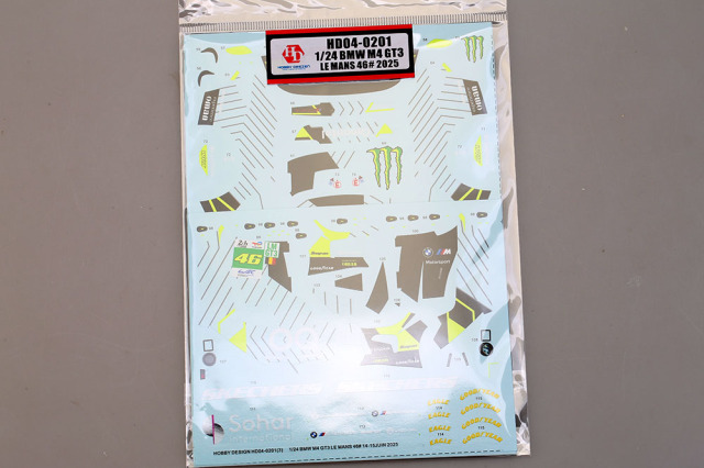 Hobby Design HD04_0201 1/24 BMW M4 GT3 LE MANS #46 2025 decals【メール便可】