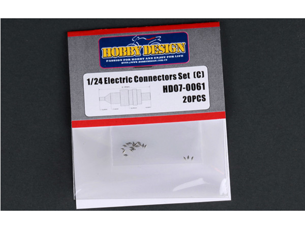 Hobby Design HD07_0061 1/24 エレクトリック コネクター(C) 【メール便可】