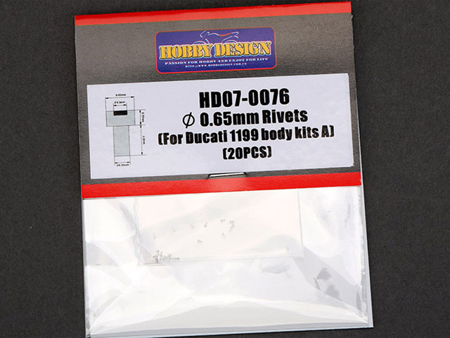 Hobby Design HD07_0076 0.65mm リベット for Ducati 1199 body kit A 【メール便可】
