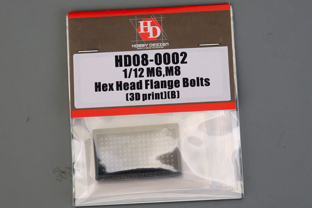Hobby Design HD08_0002 1/12 M6,M8 Hex Head Flange Bolts (3D print) (B)