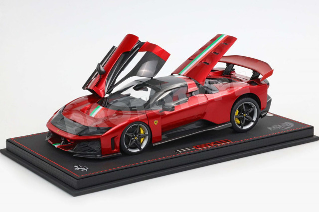 ** 予約商品 ** BBR HE180054HIFDIE 1/18 Ferrari F80 Rosso Supercar - Italian stripe (Diecast Full Open)（ケース付）