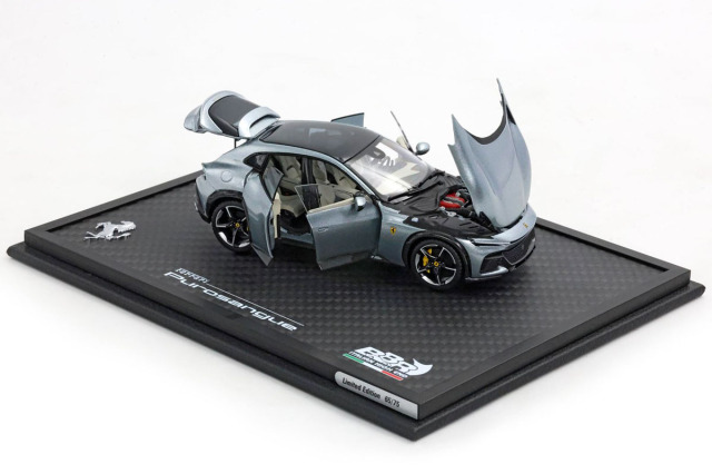 ** 予約商品 ** BBR HE43002AST 1/43 Ferrari Purosangue Panoramic Roof Grigio Titanio (Diecast Full Open) Limited 75pcs