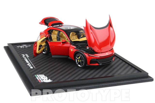 ** 予約商品 ** BBR HE43002BST 1/43 Ferrari Purosangue Panoramic Roof Rosso Corsa (Diecast Full Open) Limited 150pcs