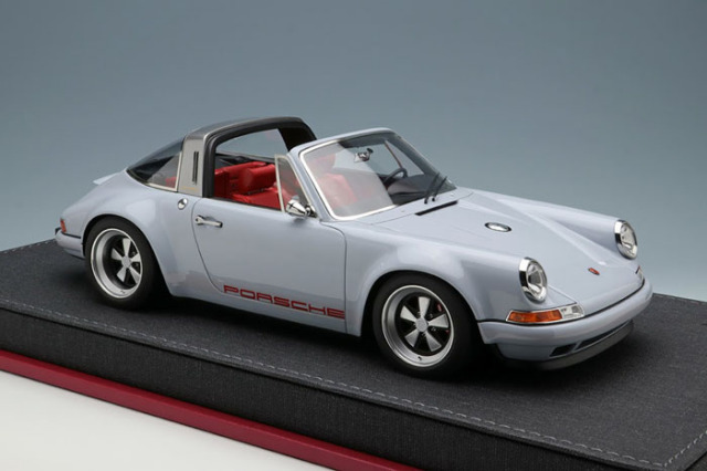 メイクアップ イデア 1/18 シンガー911(964) アイボリーホワイト イデア IM036D 1/18 ポルシェ シンガー 911(964) タルガ ライトブルー
