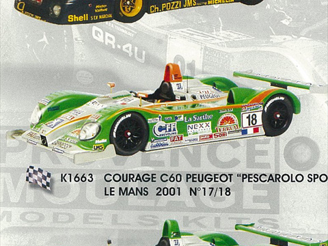 PROVENCE K1663 クラージュ C60 Peugeot PESCAROLO SPORT LM 2001