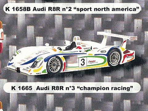 PROVENCE K1665 Audi R8 Champion Raciang  n.3 LM 2001