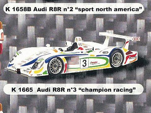 PROVENCE K1665 アウディ R8 Champion Raciang  n.3 LM 2001