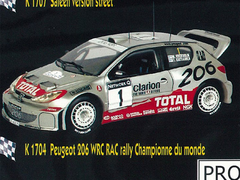 PROVENCE K1704 Peugeot 206 WRC RAC rally  W.Champion 2001