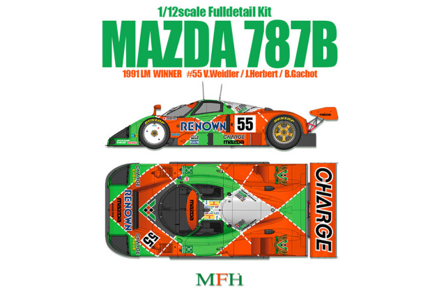 HIRO K628 1/12 Mazda 787B 1991 LM Winner #55