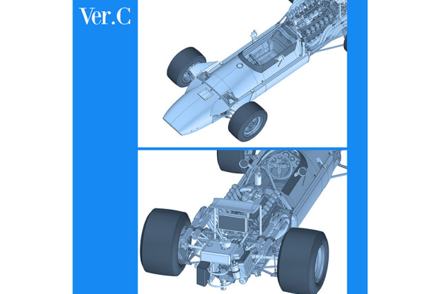 お取り寄せ商品】 HIRO K845 1/12 Matra MS11 Ver.C 1968 Rd.6 French