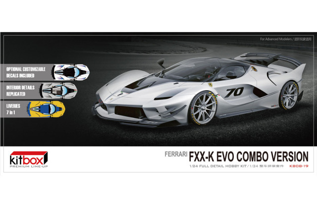 ** 予約商品 ** Kitbox x PZY Model 1/24キット KB08-19 Ferrari FXX K Evo