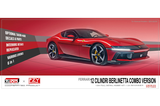 ** 予約商品 ** Kitbox x PZY Model 1/24キット KB08-25 Ferrari 12 Cilindri Berlinetta