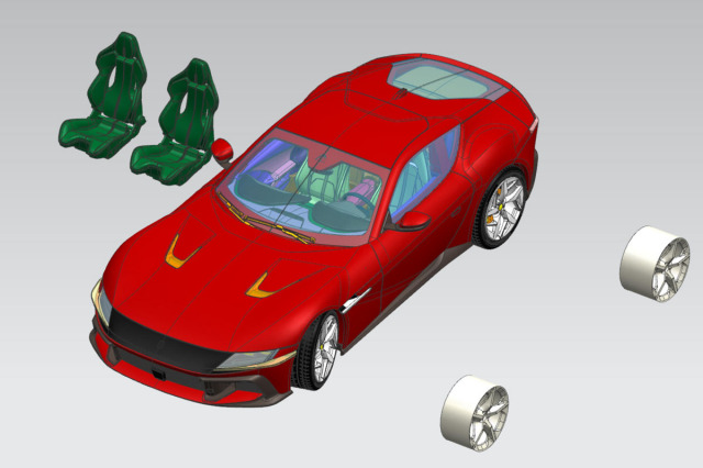 予約商品 ** Kitbox x PZY Model 1/24キット KB08-25 Ferrari 12