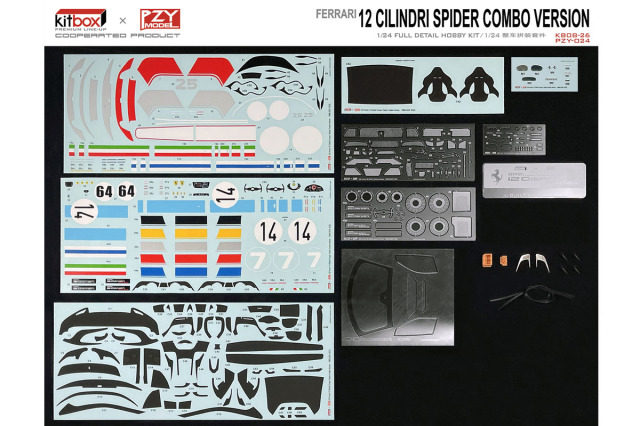 Kitbox x PZY Model 1/24キット KB08-26 Ferrari 12 Cilindri Spider