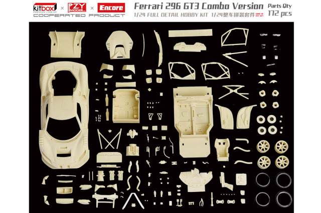 予約商品 ** Kitbox x PZY Model 1/24キット KB08-30 Ferrari 296 GT3