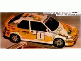 JPS KP064P ルノー 19 16/S Gr.A Champion France 93 プリペイントキット