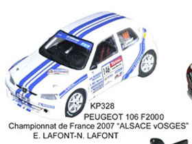 JPS KP328 プジョー 106 F2000 Championnat de France 2007 プリペイントキット