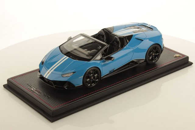 MR collection LAMBO037SA 1/18 Lamborghini Huracan Evo Spyder Blu Le Mans Limited 60pcs
