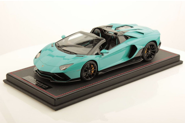MR collection LAMBO051SE2 1/18 Lamborghini Aventador Ultimae Roadster Blu Glauco Limited 25pcs