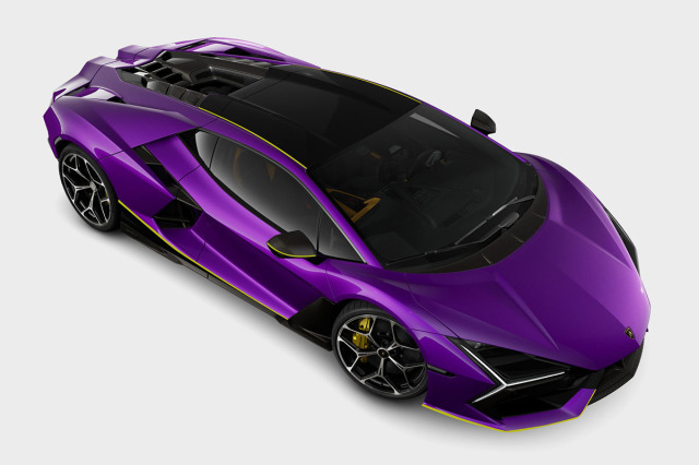 ** 予約商品 ** MR collection LAMBO058SE9 1/18 Lamborghini Revuelto Viola Pasifae with Yellow Livery Limited 49pcs