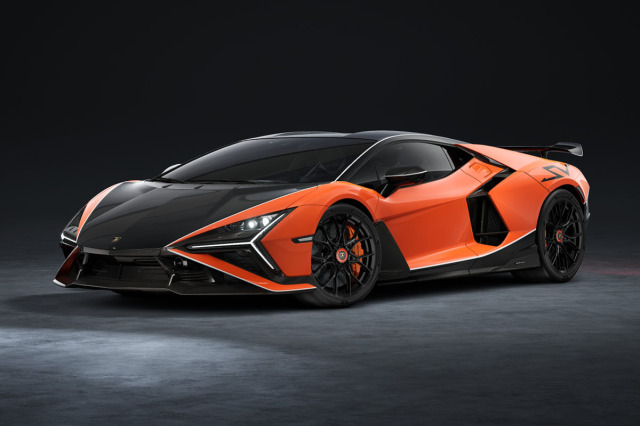 ** 予約商品 ** MR collection LAMBO066E 1/18 Lamborghini Revuelto SV Arancio Apodis with Black / White Livery