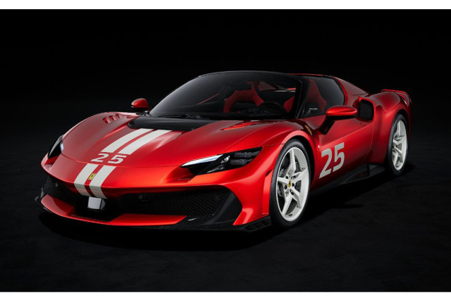** 予約商品 ** LOOKSMART LS1220B 1/12 Ferrari 296 Speciale A Rosso Magma - White Livery