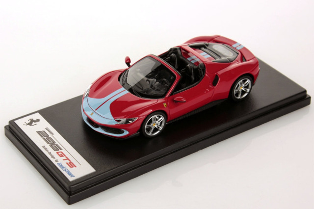 LOOKSMART LS538B 1/43 Ferrari 296GTS Rosso Corsa / Azzurro La Plata (Assetto Fiorano)